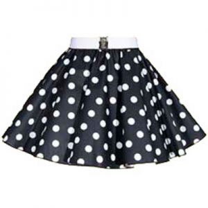 Sale – 18″ Black/White Polkadot Circle Skirt (XSmall)