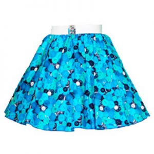 Childs Blue Buttons Print Circle Skirt