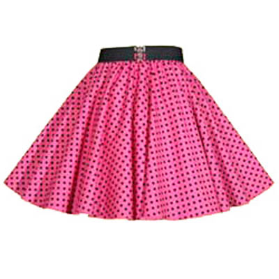Childs Pink/ Black 7mm Polkadot Circle Skirt Ideal Dancewear Outfit