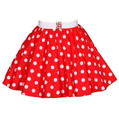 Childs Red / White Polkadot Circle Skirt Ideal Dancewear Outfit