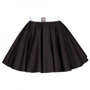Childs Plain Black  Circle Skirt