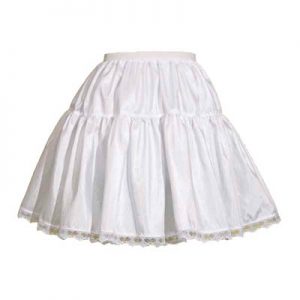 Childs 2 Tier Taffeta Petticoat in White or Black