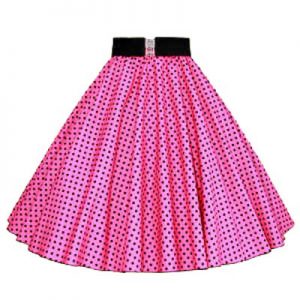 Sale – 21″ (Small) Pink/ Blk 7MM PD Circle Skirt