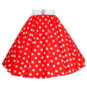 Red / White Polkadot Circle Skirt