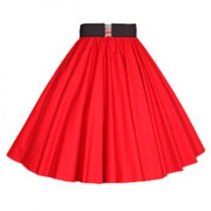 Plain Red Circle Skirt