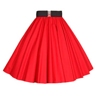 Plain Red Circle Skirt. Rock n Roll Dancewear Outfit