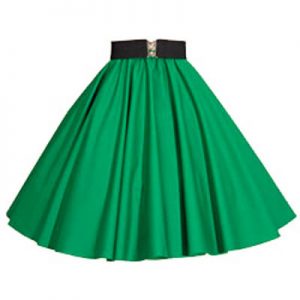Plain Emerald Green Circle Skirt