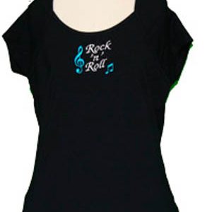 Ladies Rock n Roll Embroidered T-Shirt From