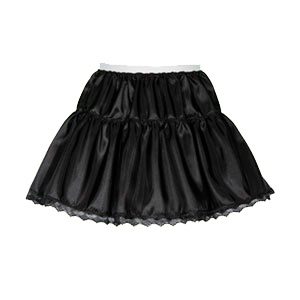 Sale 11″ Childs 2 Tier Taffeta Petticoat in  Black