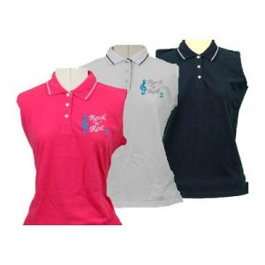Ladies Rock n Roll Embroidered Polo Shirts From