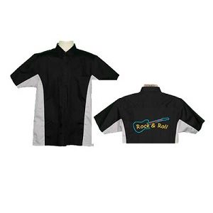 Ready Embroidered 185 Black / Grey Shirt (Size Small)